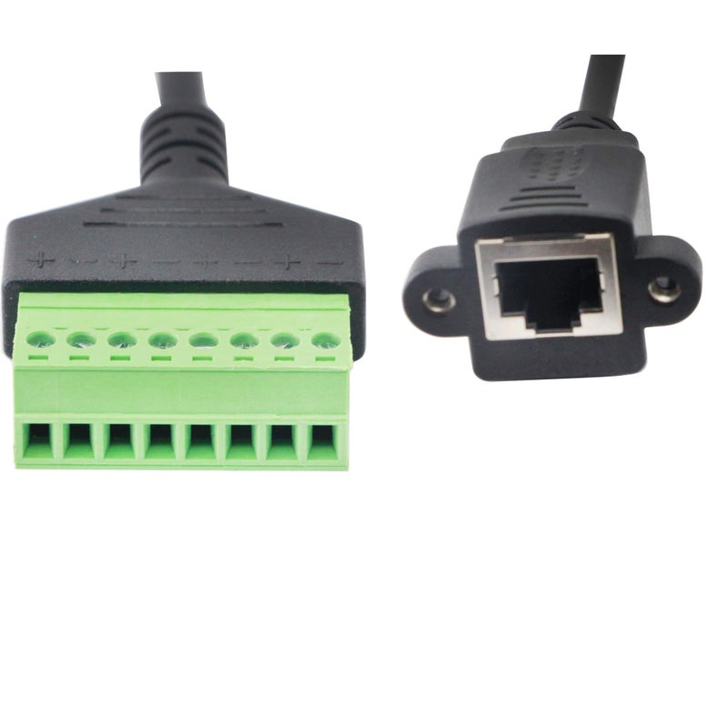 XMSJSIY RJ45 8P8C Female to 8 Pin Screw Terminal Adaptor, Cat5/6/7 Ethernet Extender, CCTV DVR Network Signal Extension - Image 2